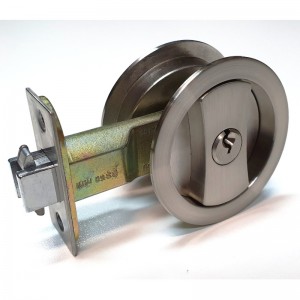 1602 Unsichtbares Schleifschallholz Tür Taschen -Türgriff mit Schlüssel