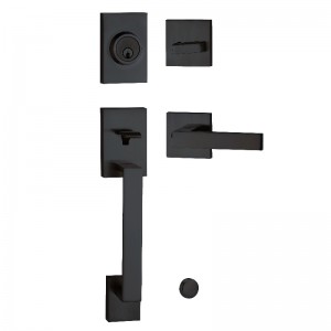 8003 Schwarzer Einstiegstür mit einer Eingangsschlosse mit einzelnen Setzen, Eingangsschloss -Set