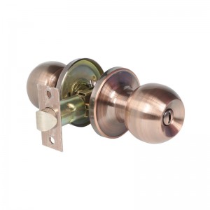 2501 Privatsphäre Türknauf für Schlafzimmer und Badezimmer, innen innen, schlüssellosen Ball Türverriegelungskupfer