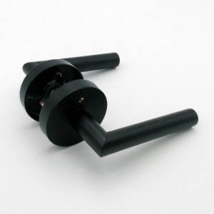 R7505 Türgriffe schwarze, Privatsphäre Türhebel -Innenraum für Schlafzimmerbadezimmer, modernes schlankes modernes Design Heavy Duty Türhebel mit Schloss